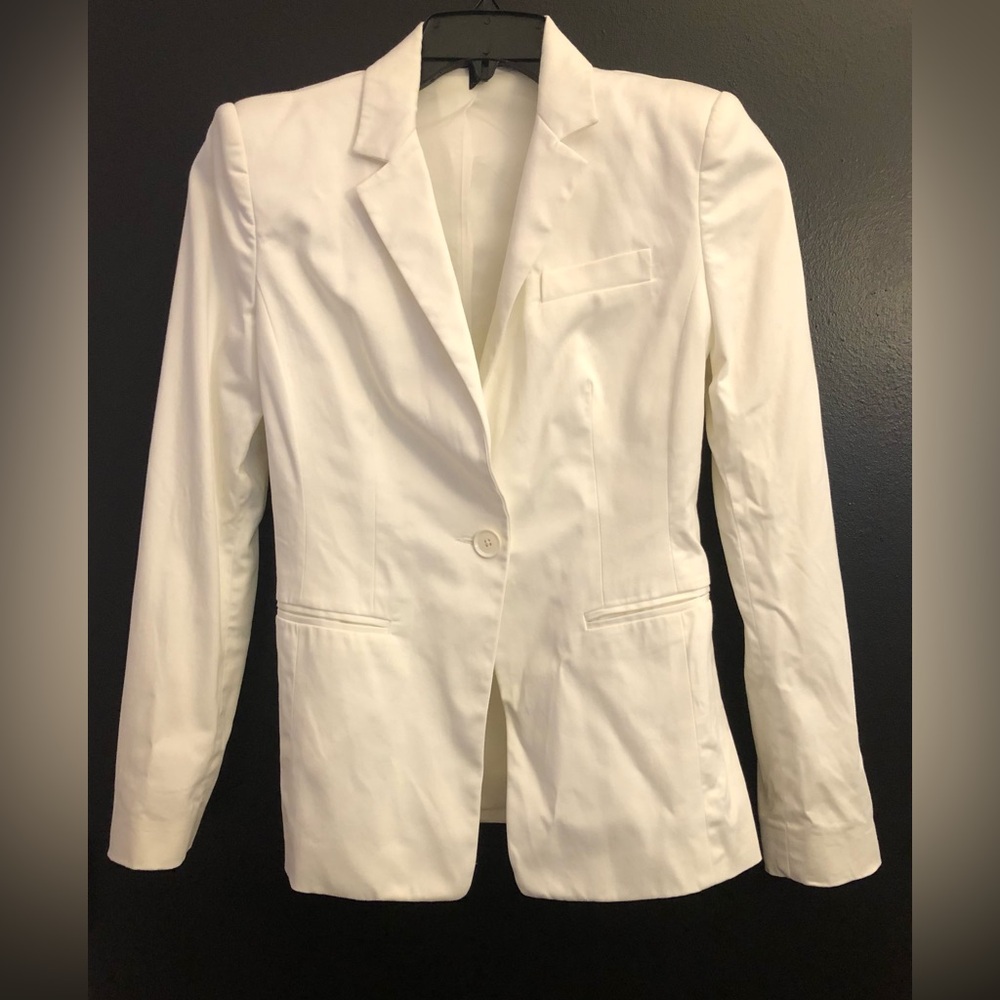 Express White Single-Button Women's Blazer